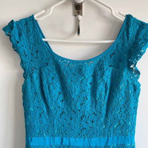 COPY - Anthropologie Lace Blue Maxi Dress - Picture 2 of 5